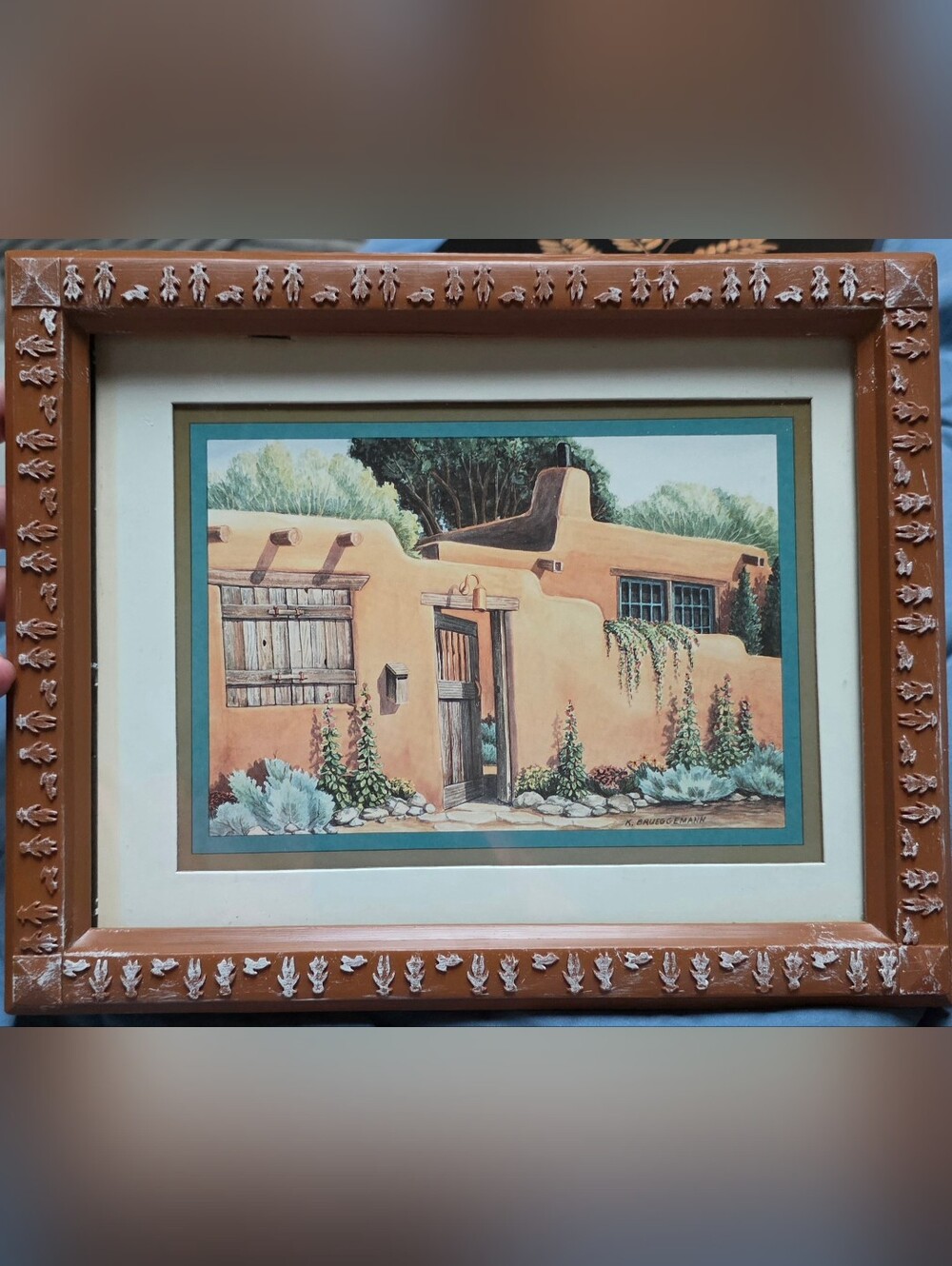 Southwest Decor Bundle with Vintage Prints by K. Bruggemann and a Cactus Planter